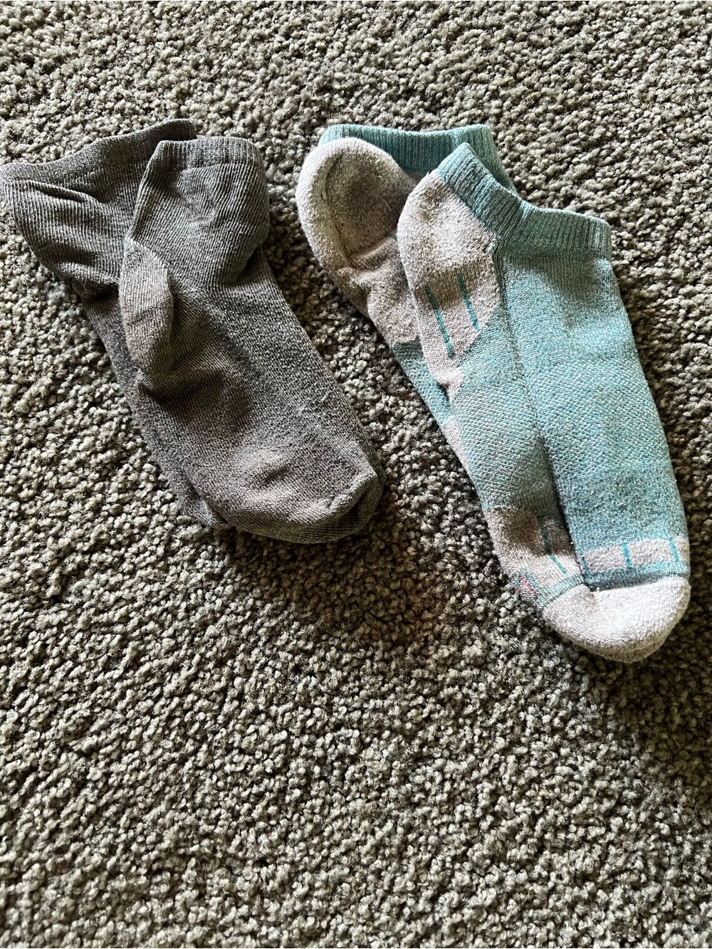 Ankle Sock Duo - Gray and Teal